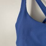 Lululemon Size 12 Blue Energy Bra Long Line Ribbed Medium Support B Photo 1