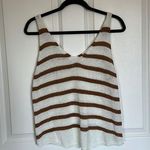 Wishlist Adorable, striped knit, top by , tan and cream size large Photo 0