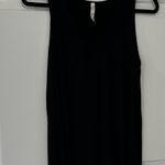 Super Cute Flowy Black Sleeveless Tank Top with Crisscross Detail Photo 0