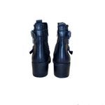 Lucky Brand Cantini 2 Studded Buckle Moto Biker Black Leather Ankle Boots Photo 5