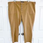 Torrid  High-Rise Mom Straight Tan Jeans with Frayed Hems Photo 1