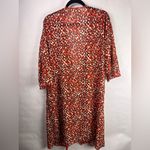 LuLaRoe Kimono Cardigan Red Black Geometric Print Sheer Open Front L Photo 7
