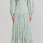 💕SIGNIFICANT OTHER Paloma Smocked Floral Cotton Maxi Dress Bluebell Posie US 2 Blue Photo 3