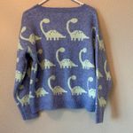 Debut NWOT  Blue and Cream Dinosaur Sweater Photo 3