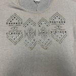 Daytrip metal studded embellished Aztec Western boho pattern knit sweater XS Photo 3