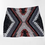 ZARA Woman Aztec Print Fully Beaded Mini Skirt Size M Photo 2
