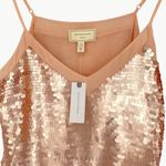 Moulinette Soeurs NWT Anthropologie  Women's Sequin Cami Tank Top Sz 8, Rose Gold Photo 4