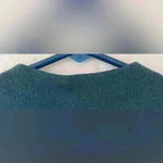 Per Se by Carlisle teal, knit merino blend sweater tunic/dress w/ pleated suede Photo 2