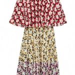 NWT Valentino pleated floral cape dress Size 6 Photo 3