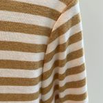 st. john's bay St. John’s Bay striped metallic gold and cream long sleeved tee nwt size 1X Photo 1