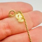 Vintage Christian Dior Gold Rhinestone Pendant Necklace Germany CD Logo Photo 5