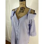 Motherhood Maternity  3/4 Sleeve Cold Shoulder Button Front Blouse Size Small Top Photo 1