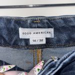 Good American  Blue Good Boy Super High Rise Straight Jeans Size 14 Photo 3