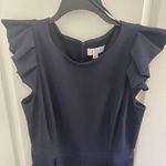 Elle Navy one piece pantsuit with ruffle sleeves, large‎ Photo 3