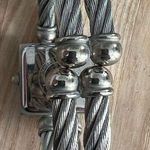 Swiss Gold Ladies Watch Stainless Wire Hinged Cuff Bracelet Stainless Dial Photo 6