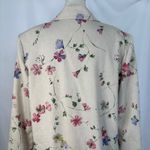 Alfred Dunner Vintage  Floral Blazer Women 14‎ Beige Pink Cottagecore Academia Photo 4