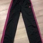 Adidas Gray Track Pants Pink Stripe Size S Photo 0
