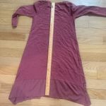 Soft Surroundings XS Long Sleeve Midi Dress with Glitter Mauve Fits Medium Photo 5