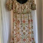 PEASANT BOHEMIAN DRESS Sz:L Orange Size L Photo 0