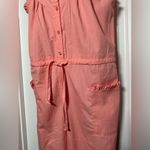 Vintage Courtney’s Things Peach Coquette Jumper Girlie Romper Cotton Jumpsuit Orange Photo 6