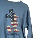 Disneyland Resort Haynes Blue American Flag Mickey Sweatshirt Womens Medium Photo 1