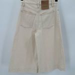 Boden USA Boden High Rise Culotte Jeans Women 26 Cream Wide Leg Crop Cotton Nautical NEW   Photo 1
