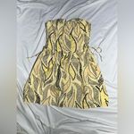 Anthropologie Anna Sui lace up side Corset Dress | 4 Yellow Photo 9