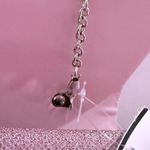 Pink Glitter Clutch Bag with Detachable Chain Photo 2