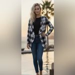 New York Laundry  Black and White Plaid Cardigan Photo 1