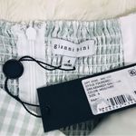 Gianni Bini  Sage Green Gingham Mini Milkmaid Dress Long Sleeve Peasant Size 4‎ Photo 6