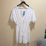 Cupshe NWT  Size Medium Vanilla Dune White Cover-Up Mini Dress Photo 2