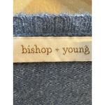 Bishop and Young Blue V Neck Puff Sleeve Sweater Size Small Pullover Photo 4