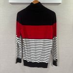 Tommy Hilfiger Breton Striped Turtleneck Sweater | Red, White & Navy Size Large Photo 1