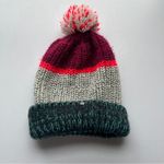 American Eagle  Outfitters Red and Green Knit Pom-Pom Hat Photo 1