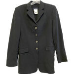 Piazza Sempione Long 4 Button Blazer Jacket Black Size IT 40 Italy Made Pockets Photo 0