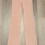 Naked Wardrobe  Pink Ribbed Flare Pants - Size Small Photo 0
