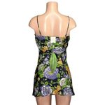 Farm Rio  Capri Floral Sleeveless Mini Dress, Black, XS Photo 6