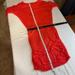 Athleta Dress Small Coral Solstice Modal Ruched Stretch Half Sleeve Knee Length Photo 8