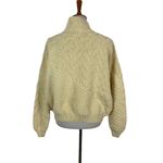 Renso‎ Fabiani Sweater Large Cream Chunky Knit High Neck Cozy Winter Photo 4
