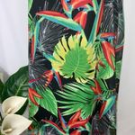 Gianni Bini Sleeveless Black, Orange & Green Shift Casual Tropical Dress Small Photo 6