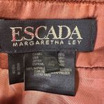 Escada Leather Skirt Size EU40 Margaretha Ley Back Zip Pencil Brown Leather Photo 4