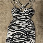 Betsy and Adam Zebra Print Formal Gown Dress Photo 3