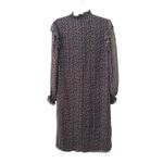 The Kooples ‎ Silk High Neck Patterned Dress Small Photo 1