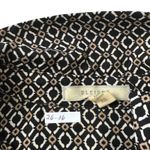 Pleione Black/Multicolor Geometric Collared Shirt Women's Size XS | 26-36 Photo 2