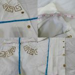 Monique 1980 White Gold Button Accents & Geometric Design Vintage Pants 28"Waist Photo 6