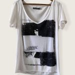 2nd Sunday T Shirt Graphic Short Sleeve V Neck Size Small White Photo 3