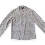 August Silk size 6. 100% Silk animal print button down. EUC Photo 0