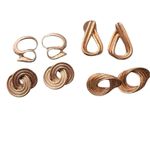 4āpair of gold coloredāearrings Swirly & sophisticatedāEVC Photo 1