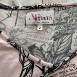 Armand Thiery Affinites French Pink Novelty Newspaper Artsy Blouse, size 2 Photo 1