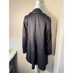 Athleta  Long Black Rain Coat Magnetic Buttons Outdoors Athletic Photo 3